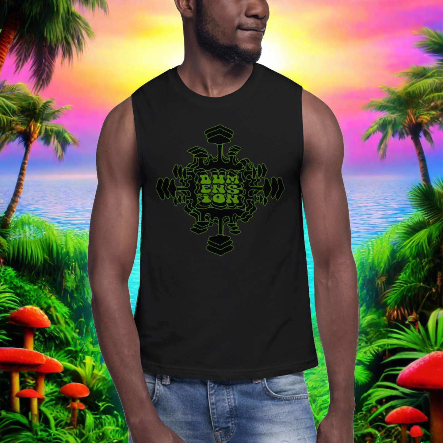 Green Mush Mandela Sleeveless
