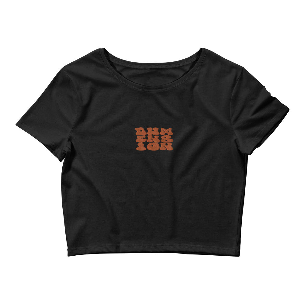 Extradimensional Hug Embroidered Crop Top