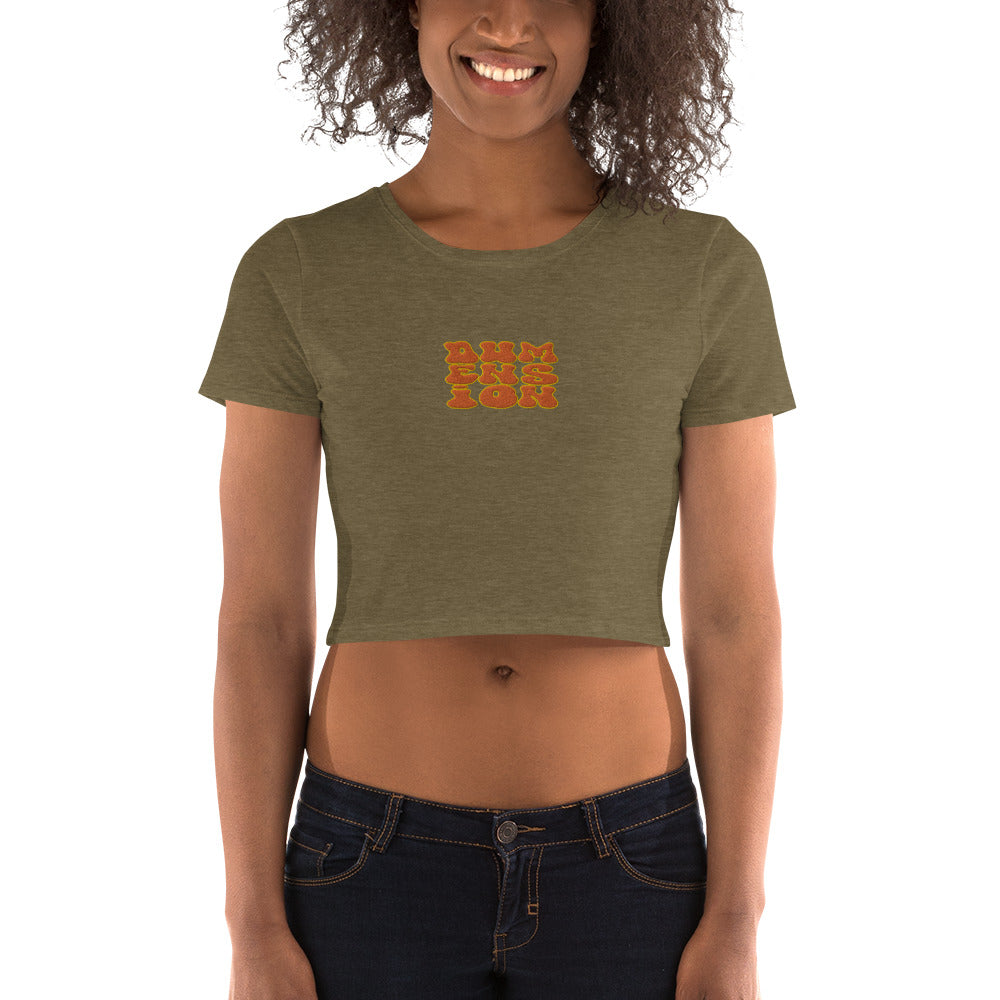 Extradimensional Hug Embroidered Crop Top