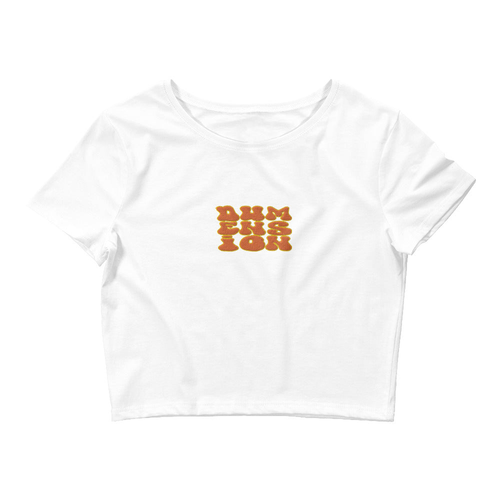 Extradimensional Hug Embroidered Crop Top