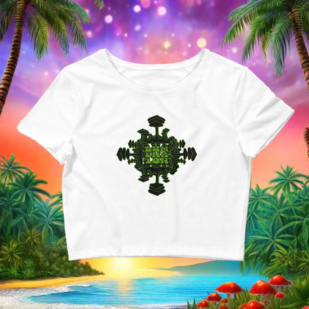 Green Mush Mandela Crop Top