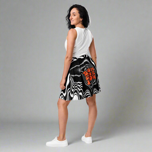 Deep Ripples Skater Skirt