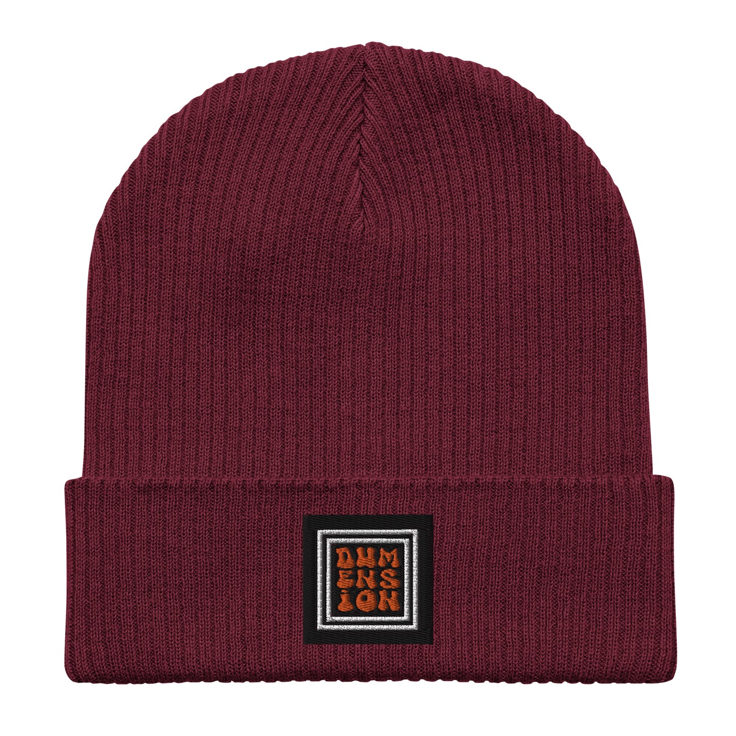 Dumension Organics: Embroidered Ribbed Beanie