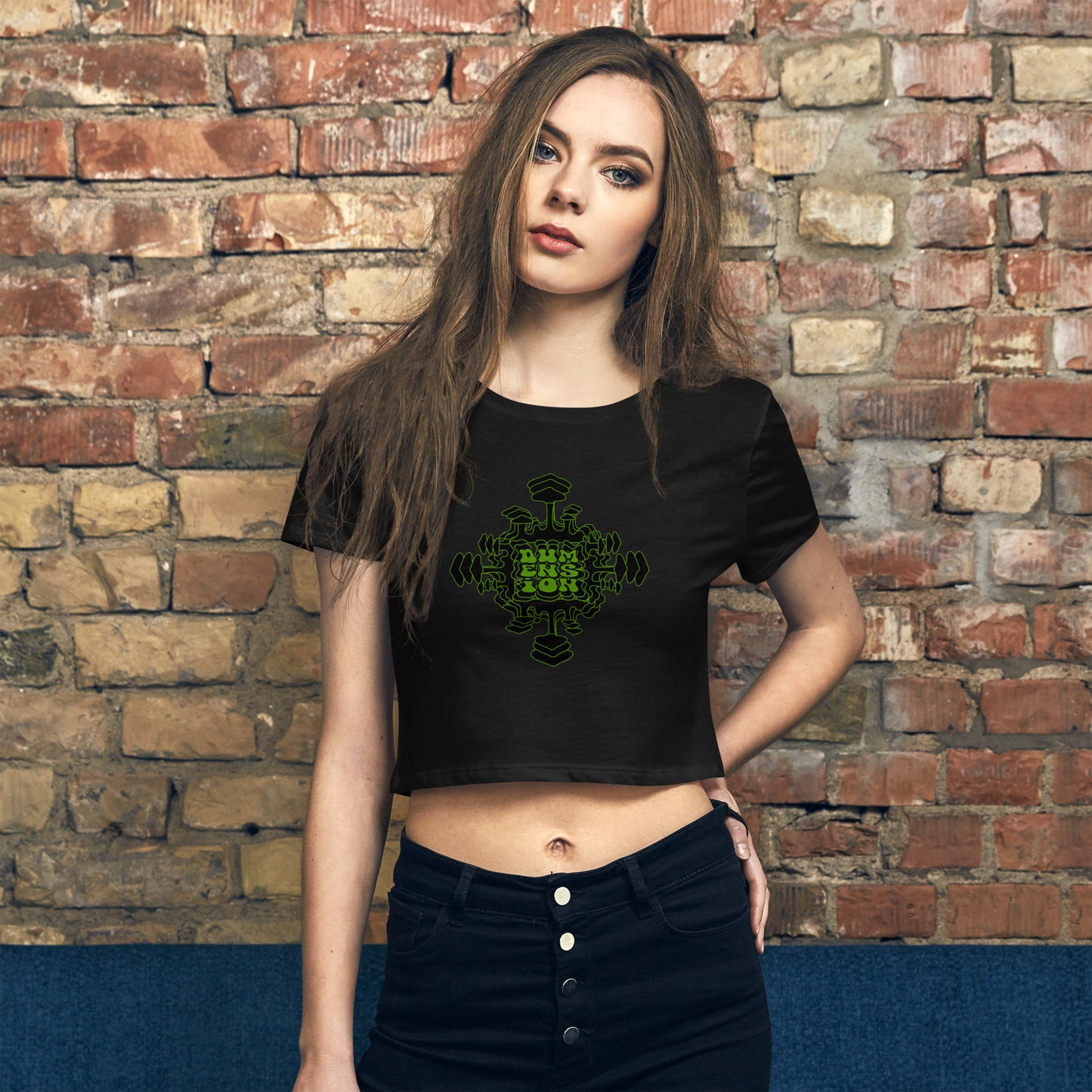 Green Mush Mandela Crop Top