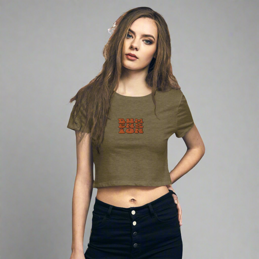 Extradimensional Hug Embroidered Crop Top