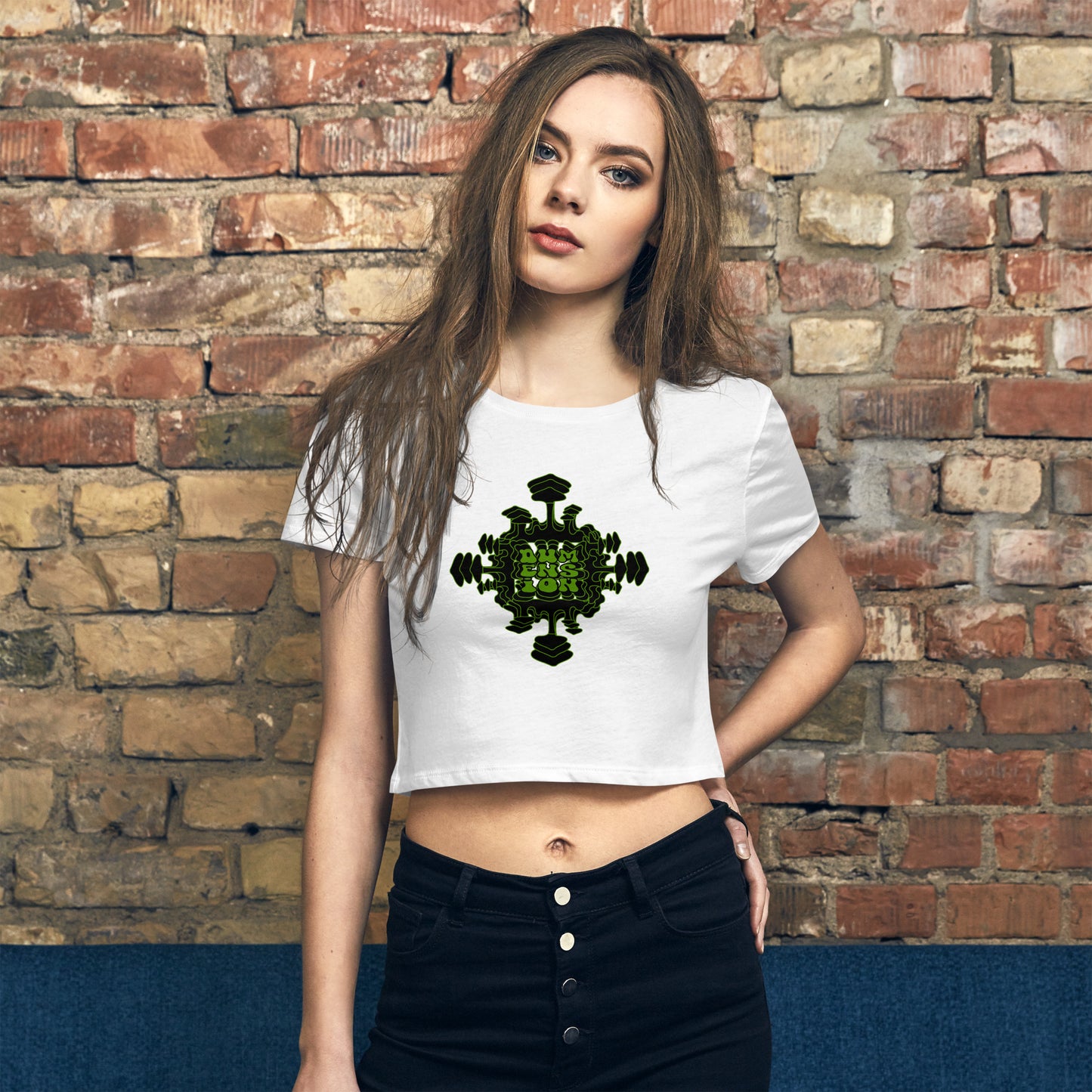 Green Mush Mandela Crop Top